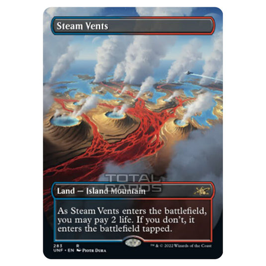 Magic The Gathering - Unfinity - Steam Vents (Alternate-Art Borderless Card) - 283/244