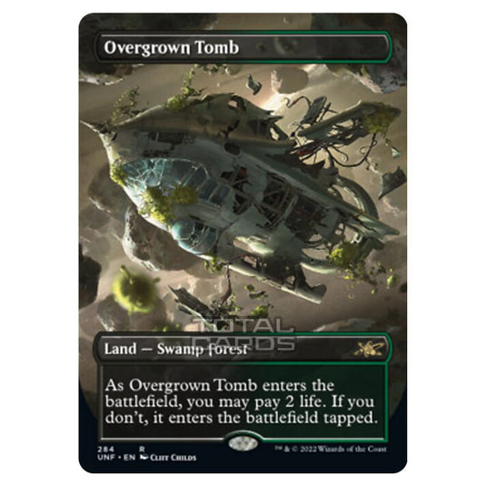 Magic The Gathering - Unfinity - Overgrown Tomb (Alternate-Art Borderless Card) - 284/244