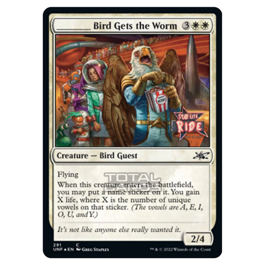 Magic The Gathering - Unfinity - _____ Bird Gets the Worm (Galaxy Foil) - 291/244