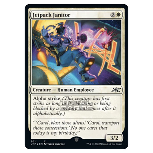 Magic The Gathering - Unfinity - Jetpack Janitor (Galaxy Foil) - 301/244