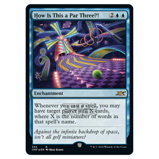 Magic The Gathering - Unfinity - How Is This a Par Three?! (Galaxy Foil) - 335/244