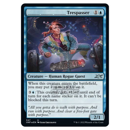 Magic The Gathering - Unfinity - _____ _____ _____ Trespasser (Galaxy Foil) - 347/244