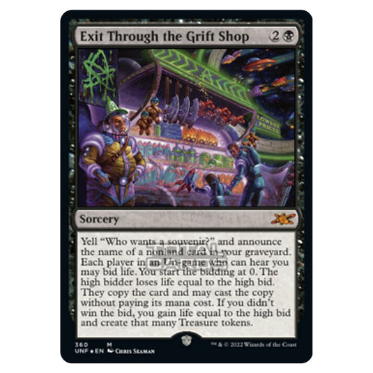 Magic The Gathering - Unfinity - Exit Through the Grift Shop (Galaxy Foil) - 360/244
