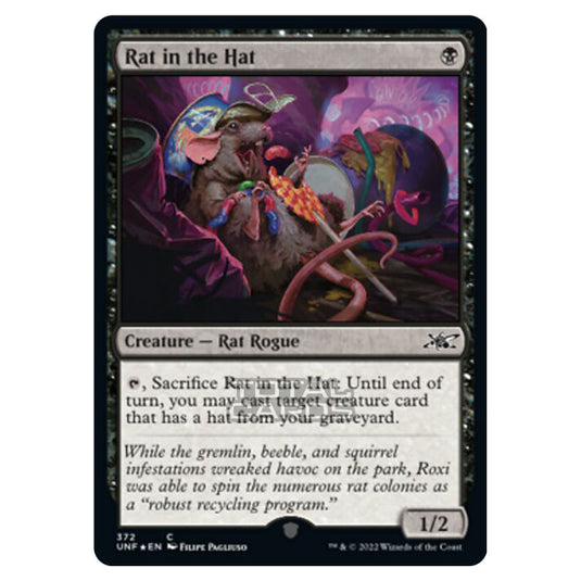 Magic The Gathering - Unfinity - Rat in the Hat (Galaxy Foil) - 372/244