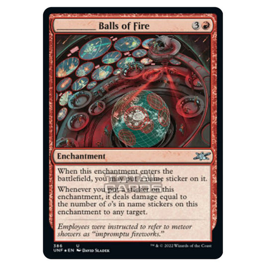 Magic The Gathering - Unfinity - _____ Balls of Fire (Galaxy Foil) - 386/244