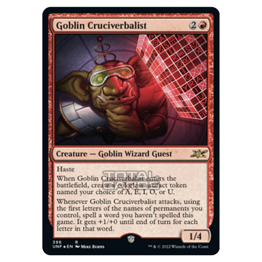 Magic The Gathering - Unfinity - Goblin Cruciverbalist (Galaxy Foil) - 396/244