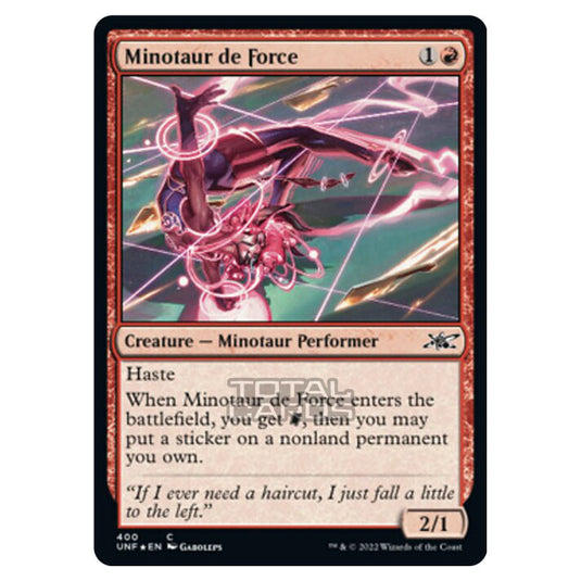 Magic The Gathering - Unfinity - Minotaur de Force (Galaxy Foil) - 400/244