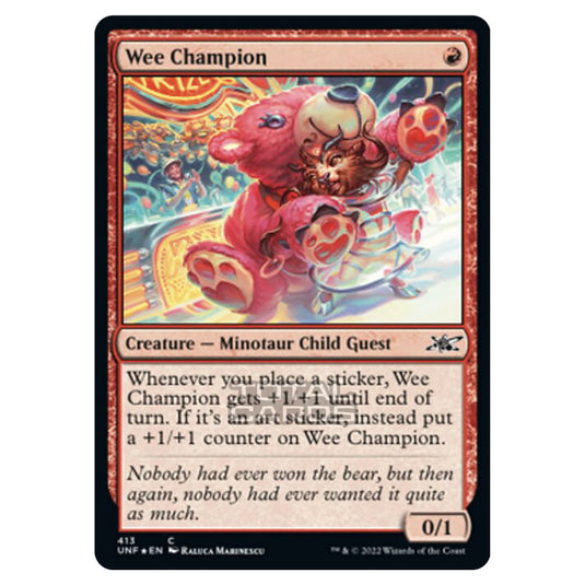 Magic The Gathering - Unfinity - Wee Champion (Galaxy Foil) - 413/244