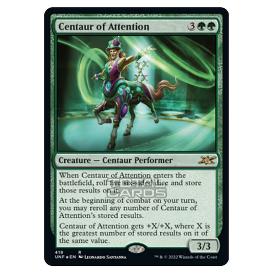 Magic The Gathering - Unfinity - Centaur of Attention (Galaxy Foil) - 418/244