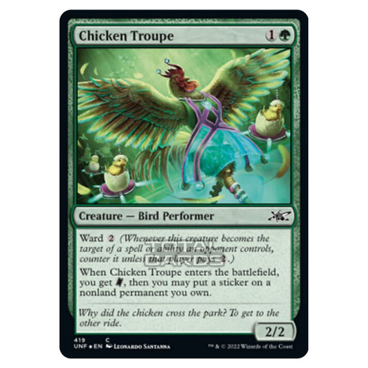 Magic The Gathering - Unfinity - Chicken Troupe (Galaxy Foil) - 419/244