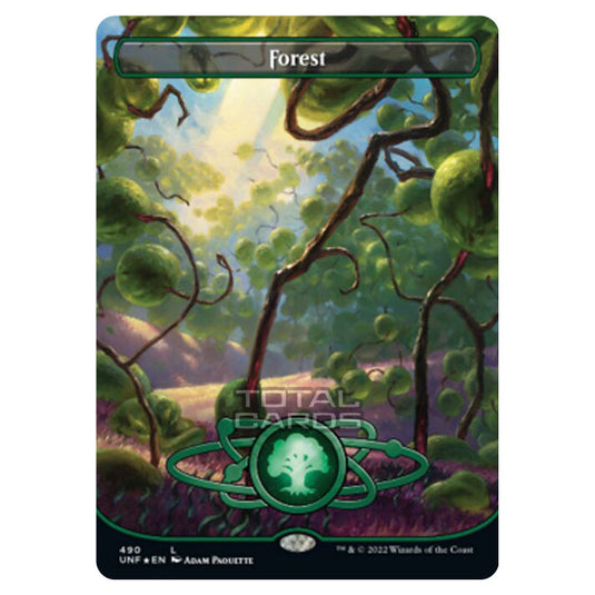 Magic The Gathering - Unfinity - Forest (Galaxy Foil) - 490/244