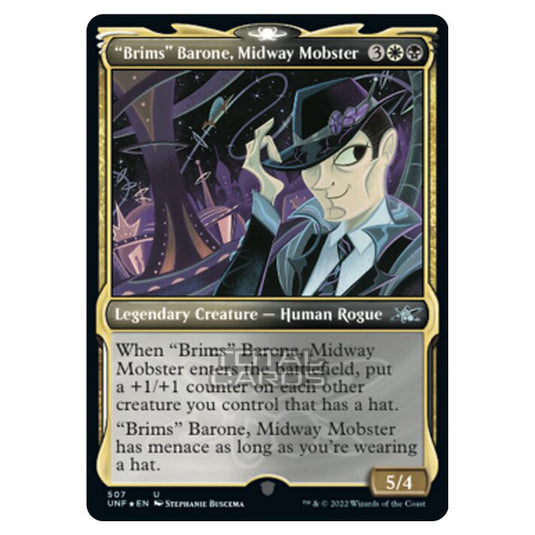 Magic The Gathering - Unfinity - "Brims" Barone, Midway Mobster (Galaxy Foil) - 507/244
