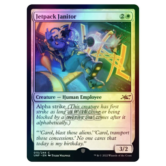 Magic The Gathering - Unfinity - Jetpack Janitor - 015/244 (Foil)