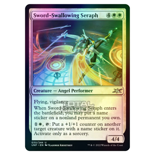 Magic The Gathering - Unfinity - Sword-Swallowing Seraph - 030/244 (Foil)