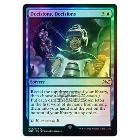 Magic The Gathering - Unfinity - Decisions, Decisions - 044/244 (Foil)