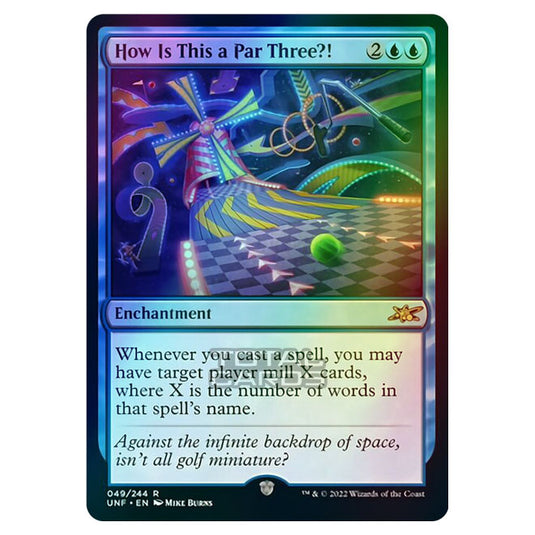 Magic The Gathering - Unfinity - How Is This a Par Three?! - 049/244 (Foil)