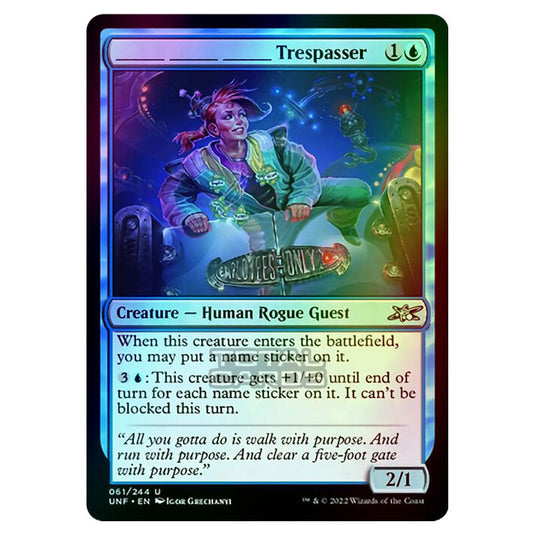 Magic The Gathering - Unfinity - _____ _____ _____ Trespasser - 061/244 (Foil)