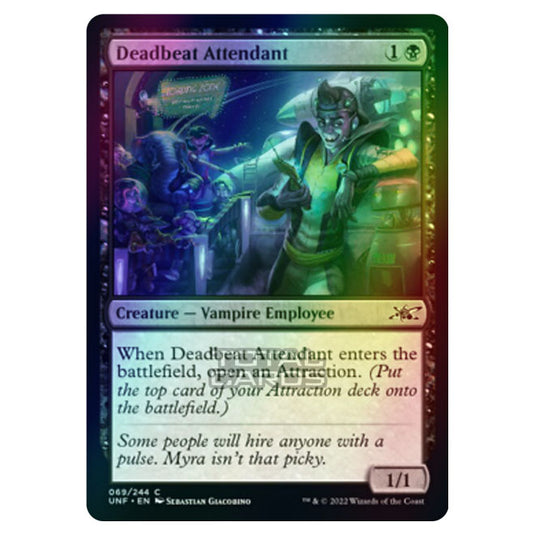 Magic The Gathering - Unfinity - Deadbeat Attendant - 069/244 (Foil)