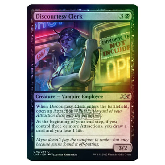 Magic The Gathering - Unfinity - Discourtesy Clerk - 070/244 (Foil)