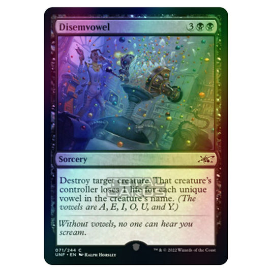 Magic The Gathering - Unfinity - Disemvowel - 071/244 (Foil)