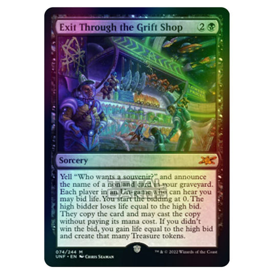 Magic The Gathering - Unfinity - Exit Through the Grift Shop - 074/244 (Foil)