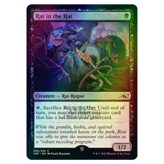 Magic The Gathering - Unfinity - Rat in the Hat - 086/244 (Foil)