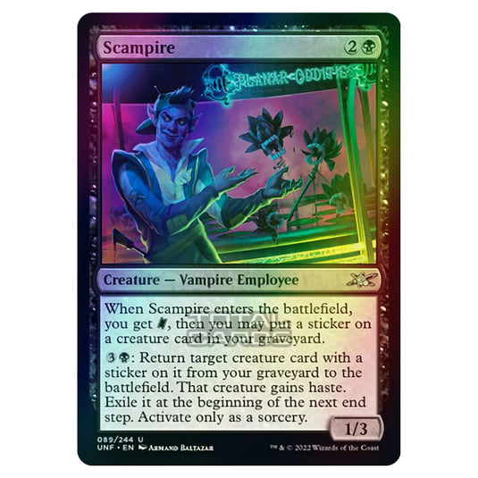 Magic The Gathering - Unfinity - Scampire - 089/244 (Foil)