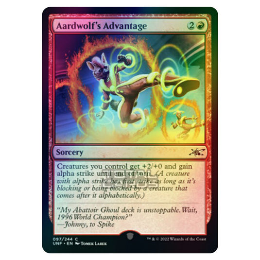 Magic The Gathering - Unfinity - Aardwolf's Advantage - 097/244 (Foil)