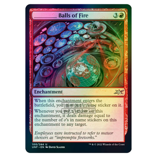 Magic The Gathering - Unfinity - _____ Balls of Fire - 100/244 (Foil)