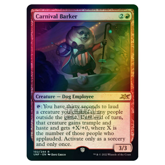 Magic The Gathering - Unfinity - Carnival Barker - 102/244 (Foil)