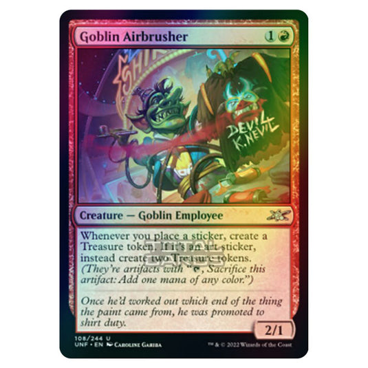 Magic The Gathering - Unfinity - Goblin Airbrusher - 108/244 (Foil)