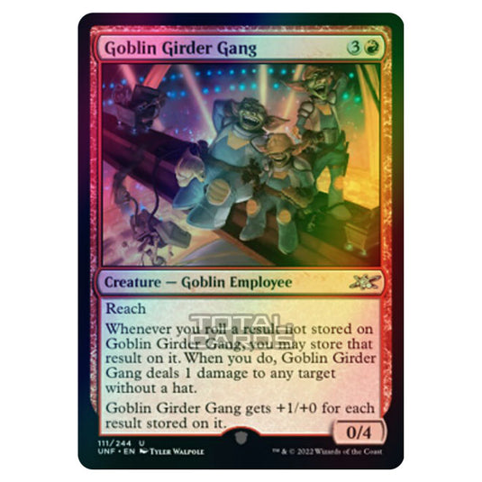 Magic The Gathering - Unfinity - Goblin Girder Gang - 111/244 (Foil)