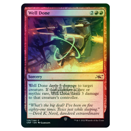 Magic The Gathering - Unfinity - Well Done - 128/244 (Foil)