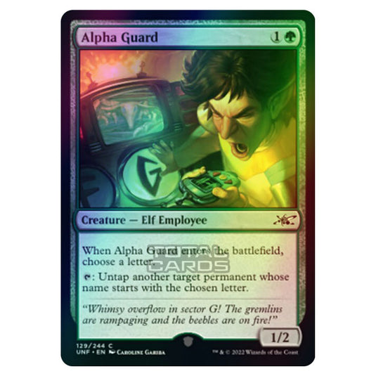 Magic The Gathering - Unfinity - Alpha Guard - 129/244 (Foil)