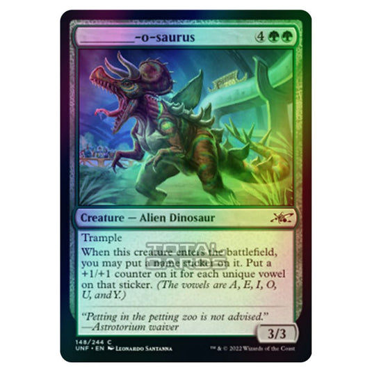 Magic The Gathering - Unfinity - _____-o-saurus - 148/244 (Foil)