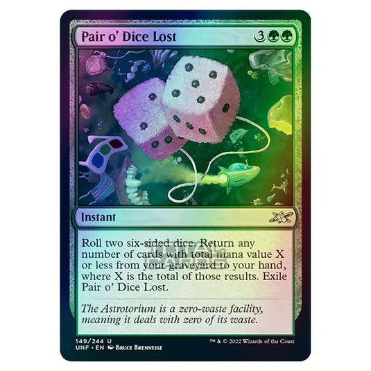 Magic The Gathering - Unfinity - Pair o' Dice Lost - 149/244 (Foil) Magic The Gathering - Unfinity - Pair o' Dice Lost - 149/244 (Foil)
