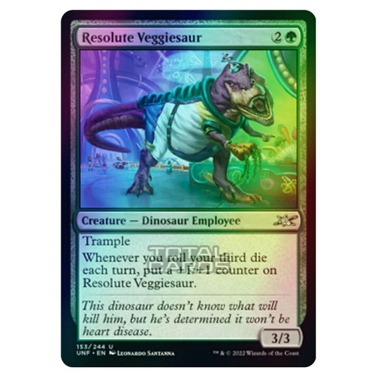 Magic The Gathering - Unfinity - Resolute Veggiesaur - 153/244 (Foil)