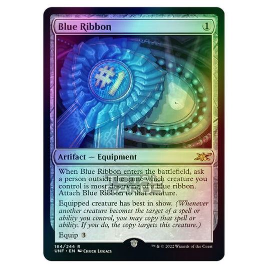 Magic The Gathering - Unfinity - Blue Ribbon - 184/244 (Foil)