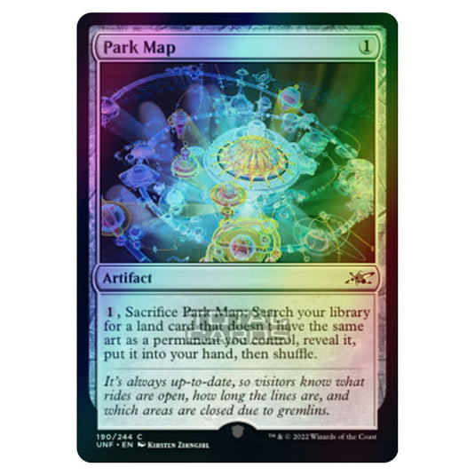 Magic The Gathering - Unfinity - Park Map - 190/244 (Foil)