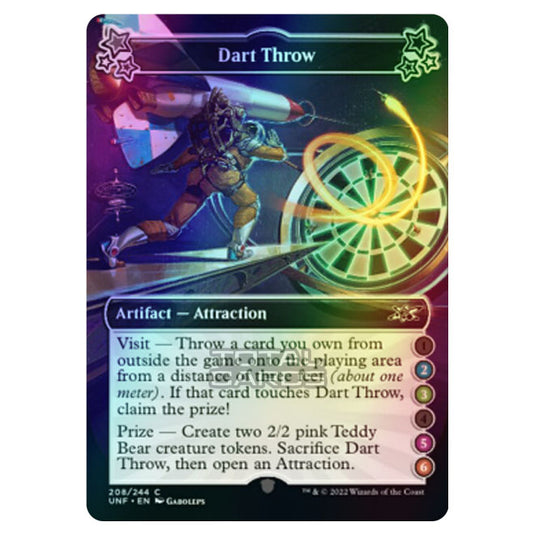 Magic The Gathering - Unfinity - Dart Throw - 208b/244 (Foil)