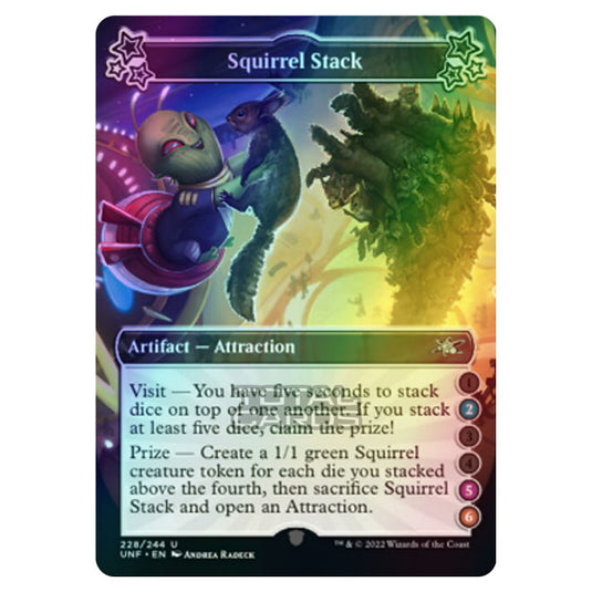 Magic The Gathering - Unfinity - Squirrel Stack - 228c/244 (Foil)