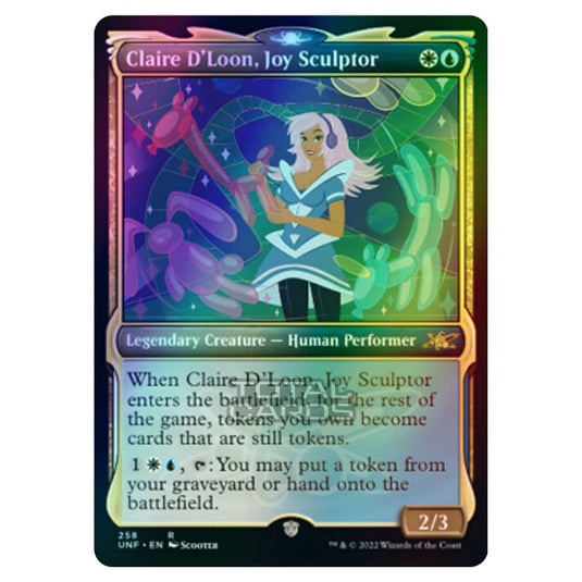 Magic The Gathering - Unfinity - Claire D'Loon, Joy Sculptor (Showcase Card) - 258/244 (Foil)