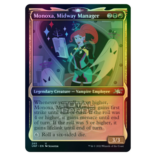 Magic The Gathering - Unfinity - Monoxa, Midway Manager (Showcase Card) - 265/244 (Foil)