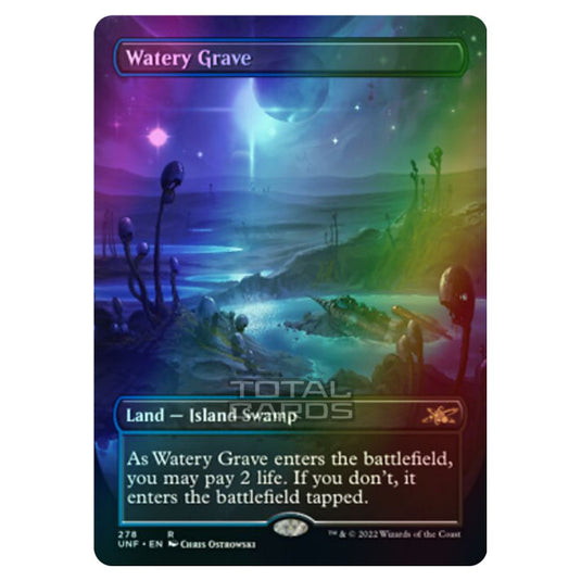 Magic The Gathering - Unfinity - Watery Grave (Alternate-Art Borderless Card) - 278/244 (Foil)