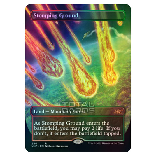 Magic The Gathering - Unfinity - Stomping Ground (Alternate-Art Borderless Card) - 280/244 (Foil)