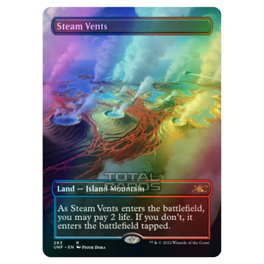 Magic The Gathering - Unfinity - Steam Vents (Alternate-Art Borderless Card) - 283/244 (Foil)