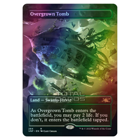 Magic The Gathering - Unfinity - Overgrown Tomb (Alternate-Art Borderless Card) - 284/244 (Foil)