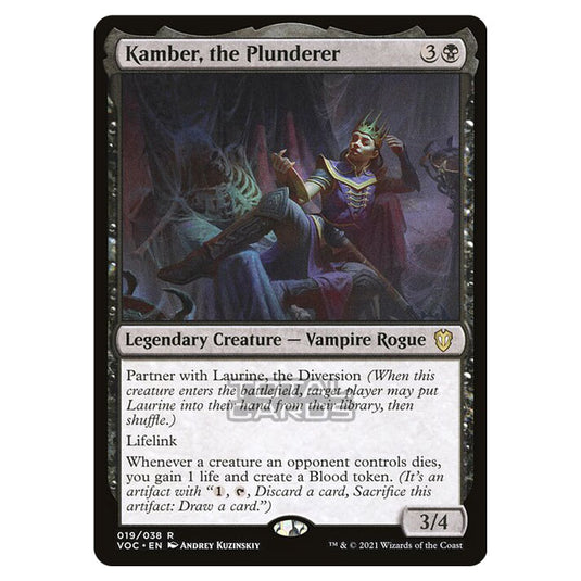 Magic The Gathering - Innistrad - Crimson Vow Commander - Kamber, the Plunderer - 19/38