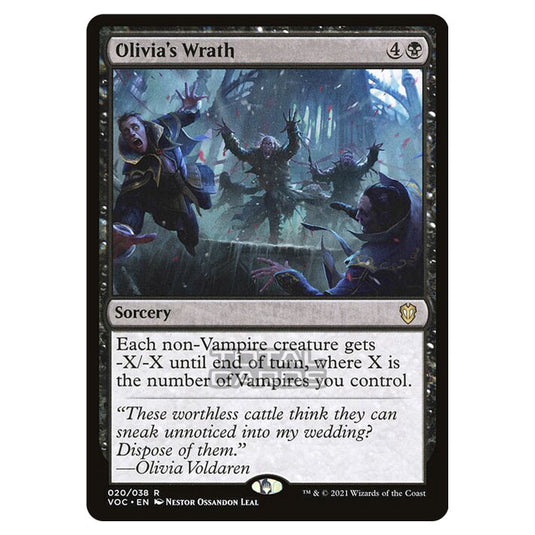 Magic The Gathering - Innistrad - Crimson Vow Commander - Olivia's Wrath - 20/38