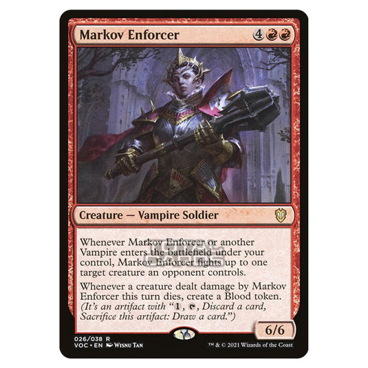 Magic The Gathering - Innistrad - Crimson Vow Commander - Markov Enforcer - 26/38